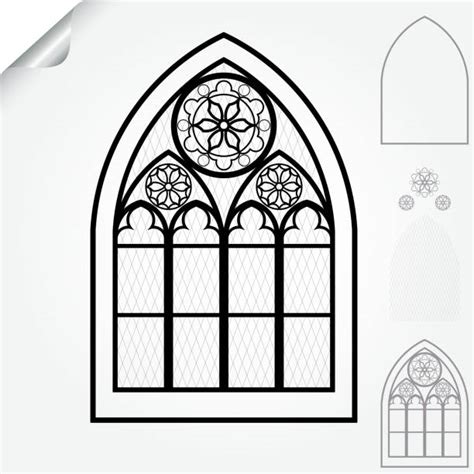 Church Window Silhouette Illustrations Royalty Free Vector Graphics