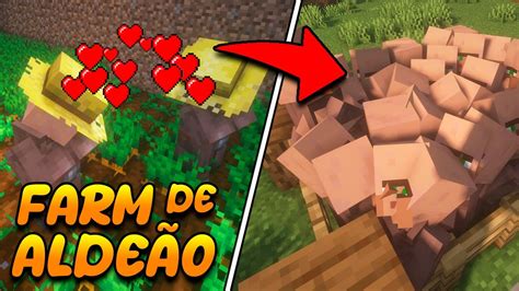 Farm De AldeÃo Mais FÁcil Do Minecraft Youtube