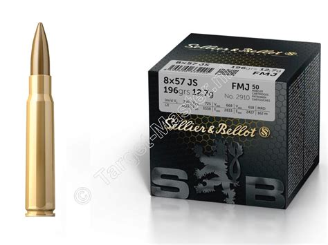 Sellier And Bellot Fmj Ammunition 8x57 Js Mauser 196 Grain Full Metal