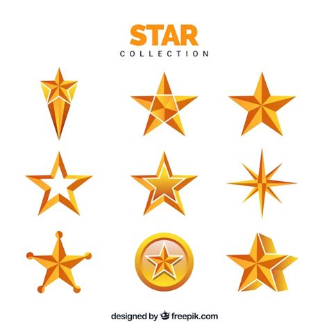 Pack Of Decorative Stars Free Vector