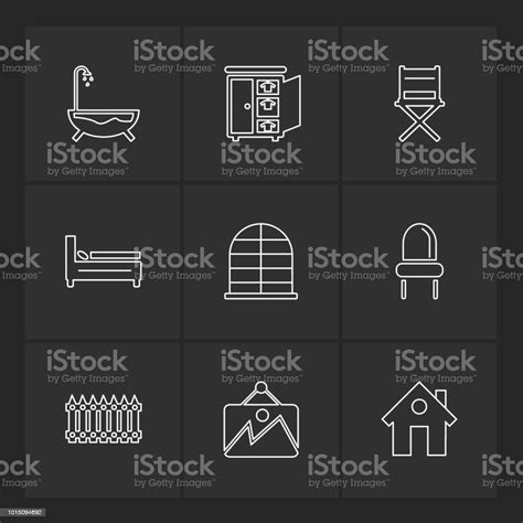 House Furniture Household Items Home Items Eps Icons Set Vector Stock
