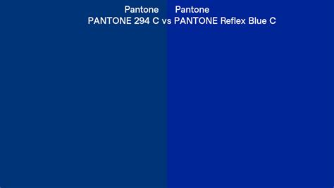 Pantone 294 C Vs Pantone Reflex Blue C Side By Side Comparison