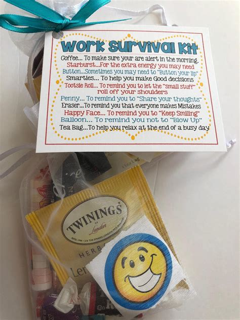 Work Survival Kit Sweet Thoughts Goody Bag Happy Birthday Friends