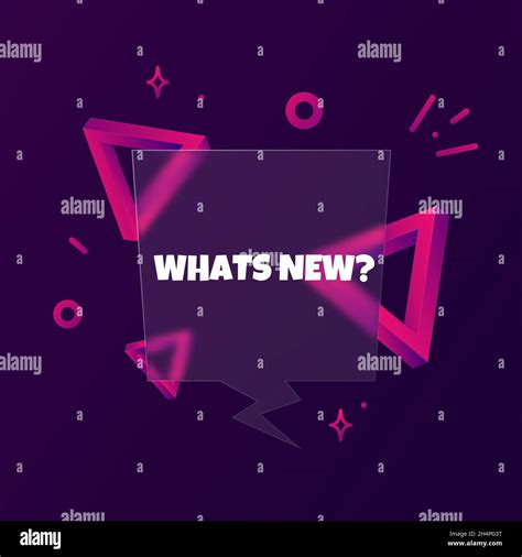 Whats New Speech Bubble Banner With Whats New Text Glassmorphism