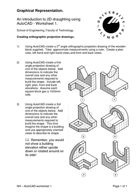 16 Orthographic Drawing Worksheets