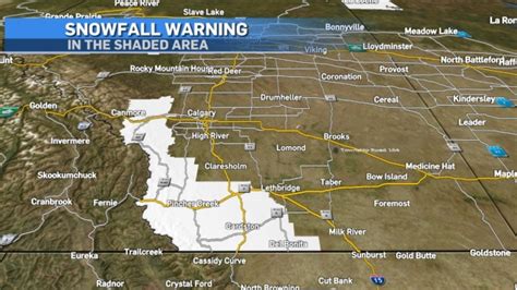Snowfall Warnings Issued For Southwest Alberta Upward Of 25 Cm