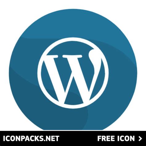 Free Wordpress Circle Blue Logo Svg Png Icon Symbol Download Image