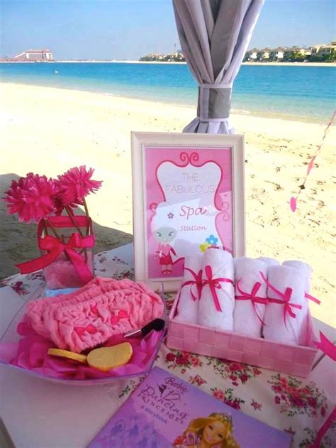 Spa themed decor our party supplies were all from oriental trading. Kara's Party Ideas Seaside Spa birthday party via Kara's ...
