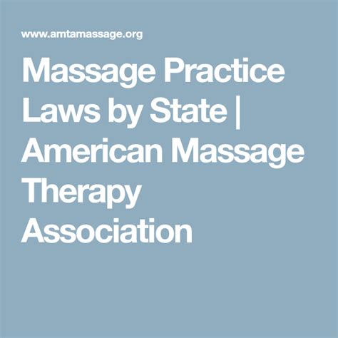 Massage Practice Laws By State American Massage Therapy Association Massage Therapy Massage
