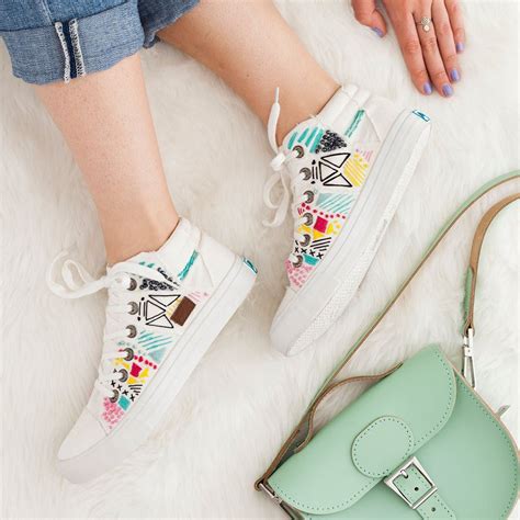 Forget The Hoop Embroider White Canvas Sneakers For Spring Diy Sneakers Diy Embroidered