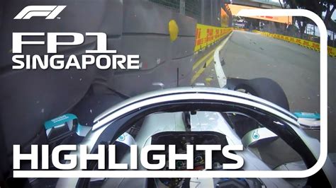 2019 Singapore Grand Prix Fp1 Highlights Youtube
