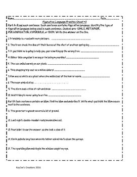 Here's a 40 question test where students match terms to definitions, identify examples of figurative language, and answer questions about two poems. Figurative Language A Assignment Answers - Please Answer This Question Figurative Language ...