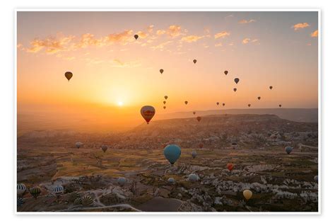Sunrise In Cappadocia Full Of Hot Air Balloons De Marcel Gross En