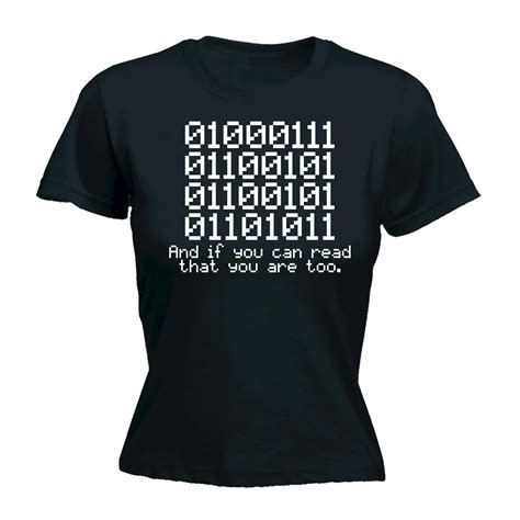 0100 Binary Womens T Shirt Code Geek Nerd Tech Computing Slogan Funny