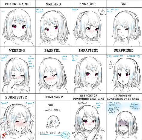 CR Rina S Expression Meme By Erkaz Anime Face Drawing Anime Faces