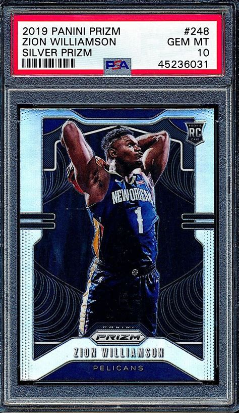 Hobby boxes, which consist of 24 packs, have a pair of autographs as. 2019-20 Panini Prizm Silver Zion Williamson Rookie RC #248 PSA 10 GEM MINT Amazing over $1500 ...