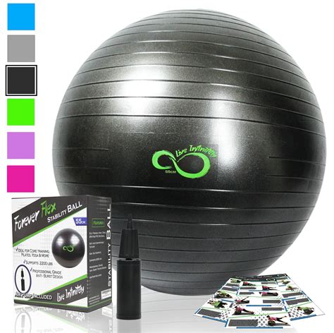 Live Infinitely Exercise Ball 55cm 95cm Extra Thick Professional