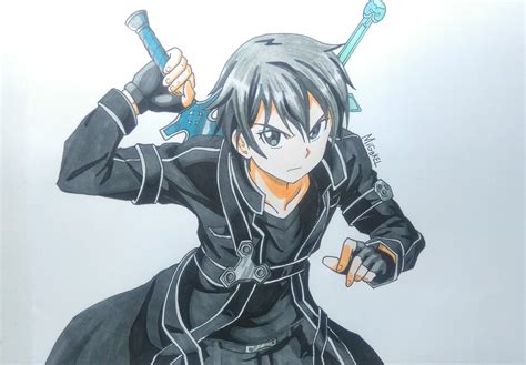 Como Dibujar A Kirito Sao ソードアート・オンライン How To Draw Kirito From Sword