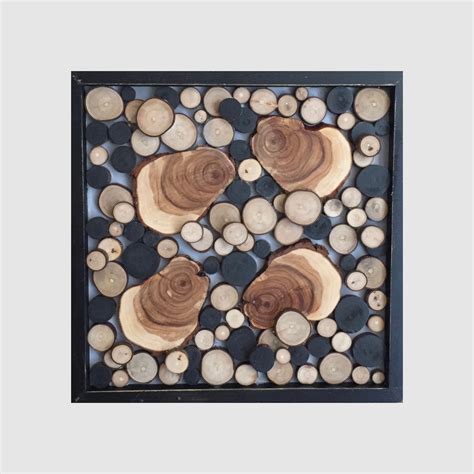 This Striking Wood Slice Art Brings Together Modern Rustic And