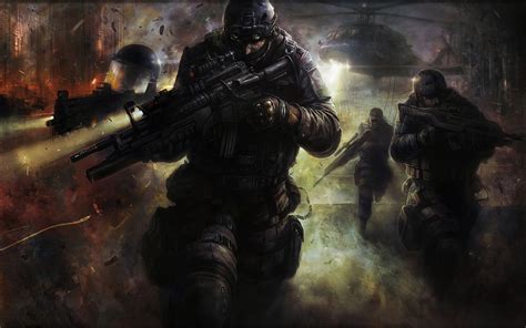 soldiers, Video, Games, Guns, Artwork Wallpapers HD / Desktop and Mobile Backgrounds
