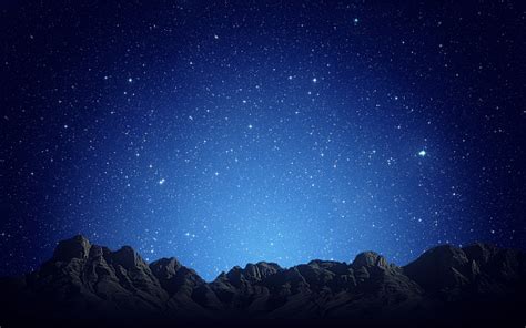 Night Sky Above Rocky Mountains Stock Photo Download