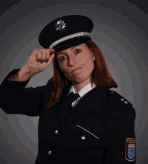Police Woman Boss Pose Hat