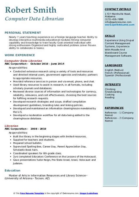 He assists the head librarian in maintaining routine library operations. Assistant Librarian Resume Samples | QwikResume
