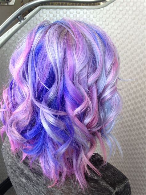 √ Blue Pink Purple Hair