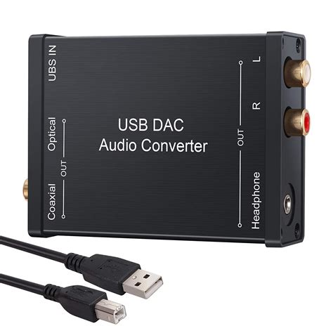 LiNKFOR USB DAC Audio Converter USB To Coaxial S PDIF Converter USB Audio Sound Card With Mm