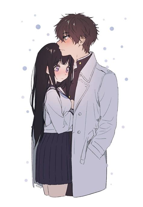Chitanda And Oreki Hyouka Anime De Romance Anime Boys Casal Anime