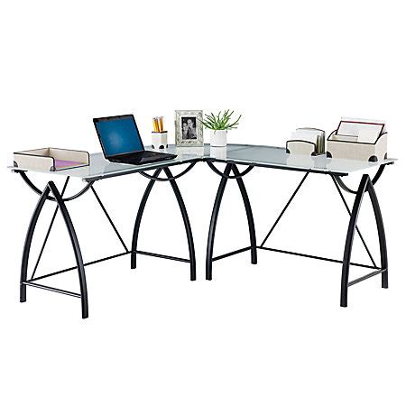 Shop today online, in stores or buy online and pick up in store. Realspace® Alluna Collection Glass L-Shape Desk, 29 1/8"H ...