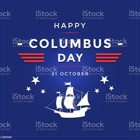 Happy Columbus Day Vector Illustration Stock Illustration Download