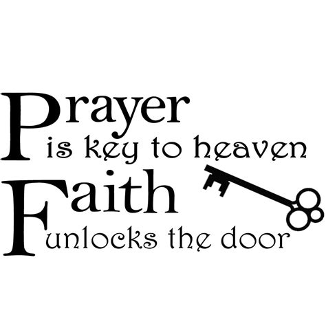 Buy Fencosyn Prayer Is Key To Heaven Faith Unlocks The Door Scripture