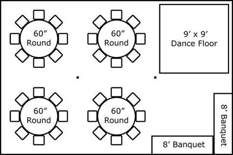 20′ X 30′ W Round Tables Buffet And Dance Floor Super Stuff Party Rental