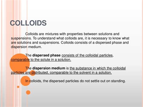 Colloidal solutions are divided into the following types by the same process, colloidal solutions can assist in the conveyance of more harmful substances through the water table, for example, radioactive material. The useful colloids