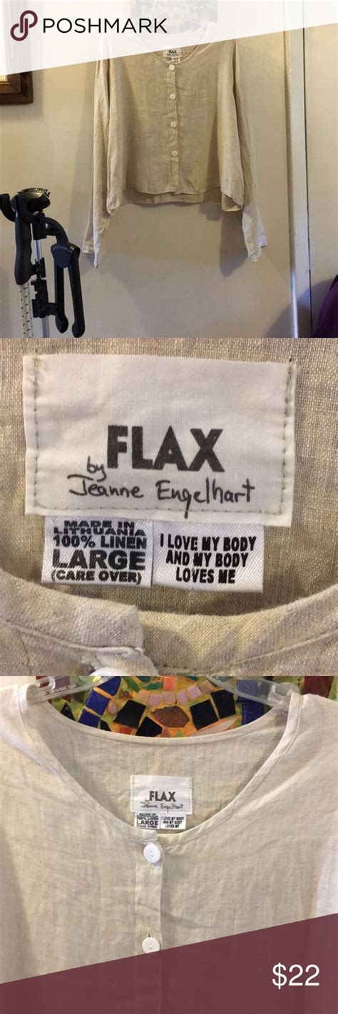 flax by jean engelhart beige button down linen top linen top beige linen