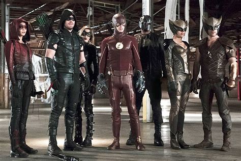 Arrow Teams Flash And Legends In First Crossover Photo
