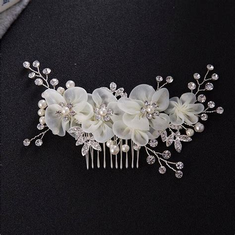 Bridal Hair Ornaments Wedding Hair Accessories Floral Headdress Pearls