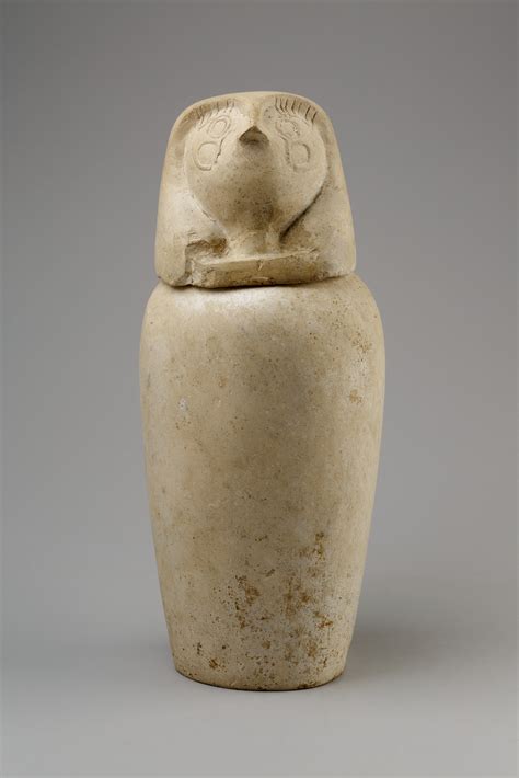 Canopic Jar With Falcon Head Qebehsenuef Third Intermediate Period The Metropolitan Museum