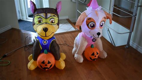 Halloween Inflatable Paw Patrol Chase And Skye 32 And 35 Fee Tall Day