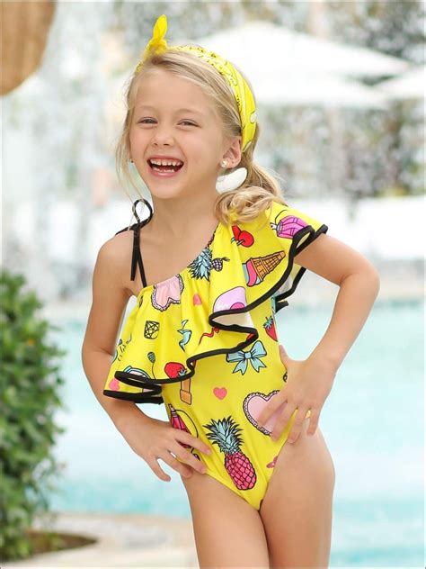 Clothing ITUOIDOU Girls One Piece Swimsuit Pattern Bathing Suit Cute
