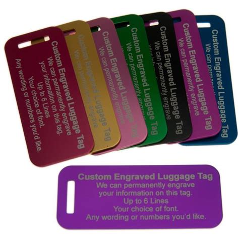 Shop For And Buy Aluminum Luggage Tag Custom Engraved At