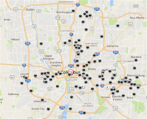 Map Of Columbus Ohio Neighborhoods Secretmuseum
