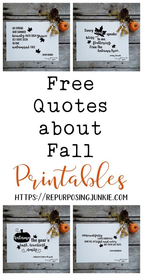 Free Quotes About Fall Printables Free Quotes Quotes Printables