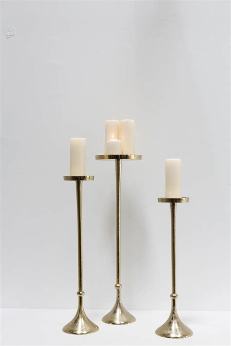 Divine Ultra Tall Candle Holders Set Of Three Moss Manor