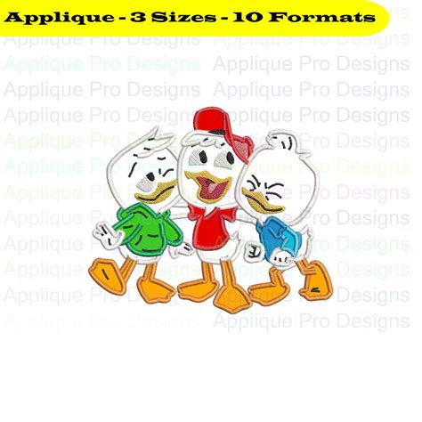 Baby Huey And Dewey And Louie Quack Pack Applique Design 3 Etsy