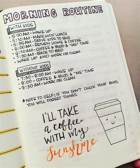 127 Bullet Journal Morning Routines Ideas To Power Start Your Mornings