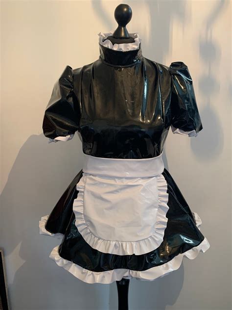Pvc French Maids Dress Etsy