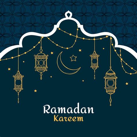 Dibujado A Mano Ilustración De Ramadan Kareem Vector Gratis
