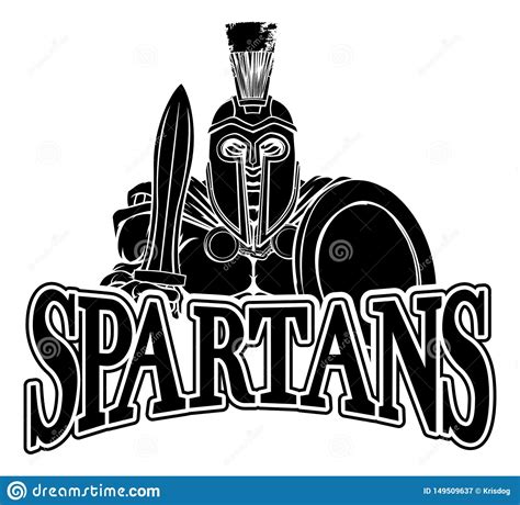 Spartan Trojan Sports Mascot Ilustração Do Vetor Ilustração De